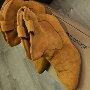 French Connection Carrie Western Faux Suede Bootie Size 6.5